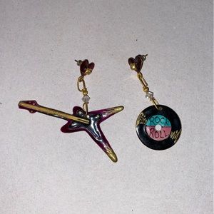 LUNCH at the Ritz/Snack at The Ritz, Rock 'N Roll Earrings (Vintage!)